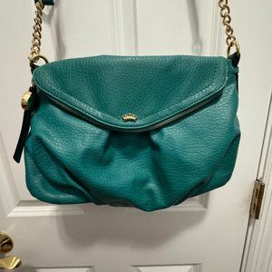 Juicy Couture faux leather teal crossbody bag